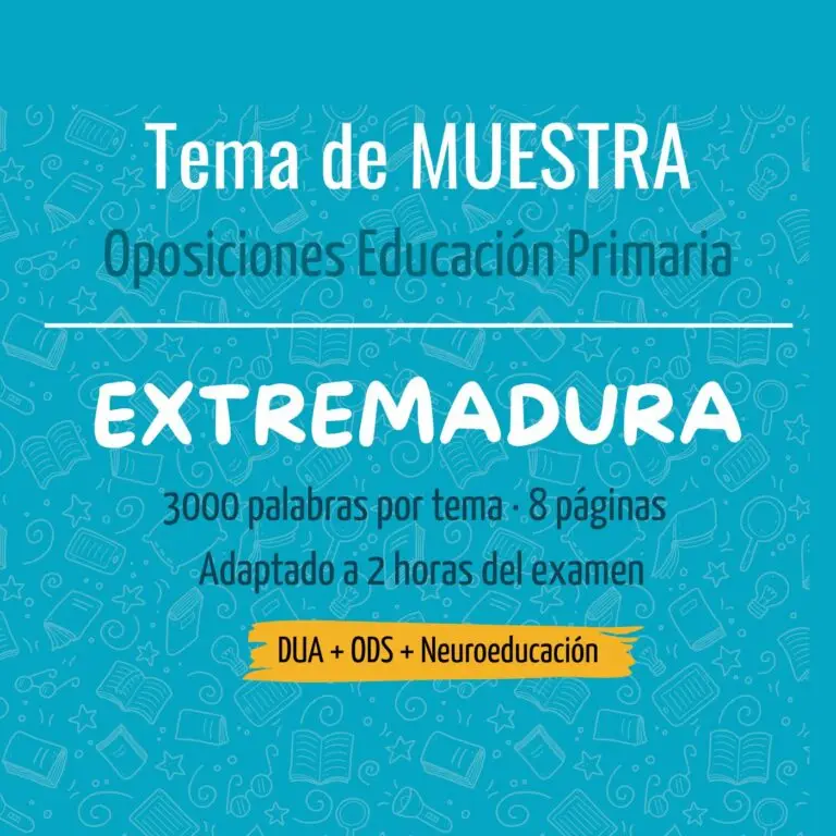 TEMARIO OPOSICIONES PRIMARIA EXTREMADURA