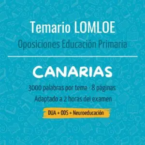 TEMARIO OPOSICIONES PRIMARIA CANARIAS