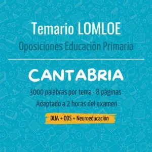 TEMARIO OPOSICIONES PRIMARIA CANTABRIA