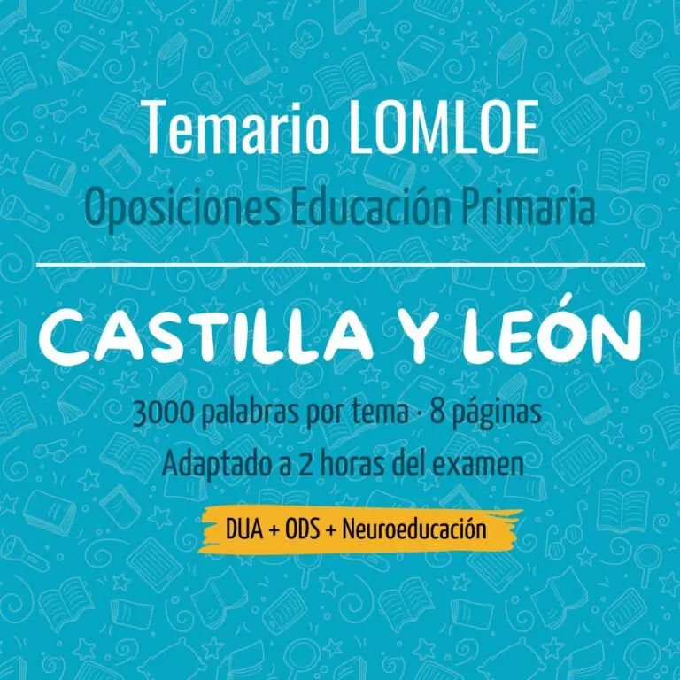 TEMARIO OPOSICIONES PRIMARIA CASTILLA Y LEÓN