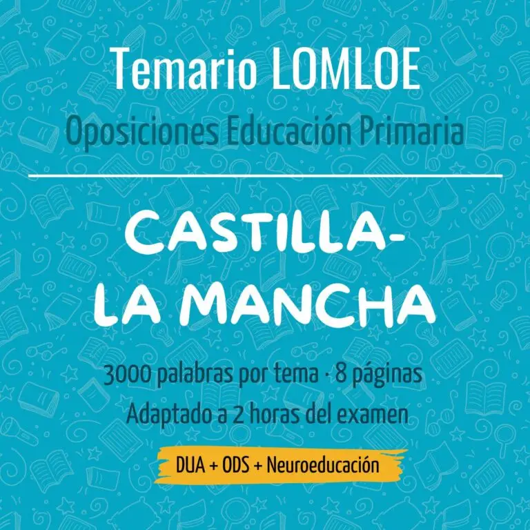 TEMARIO OPOSICIONES PRIMARIA CASTILLA-LA MANCHA