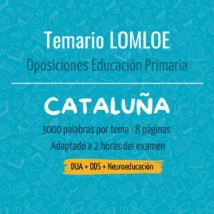 TEMARIO OPOSICIONES PRIMARIA CATALUÑA