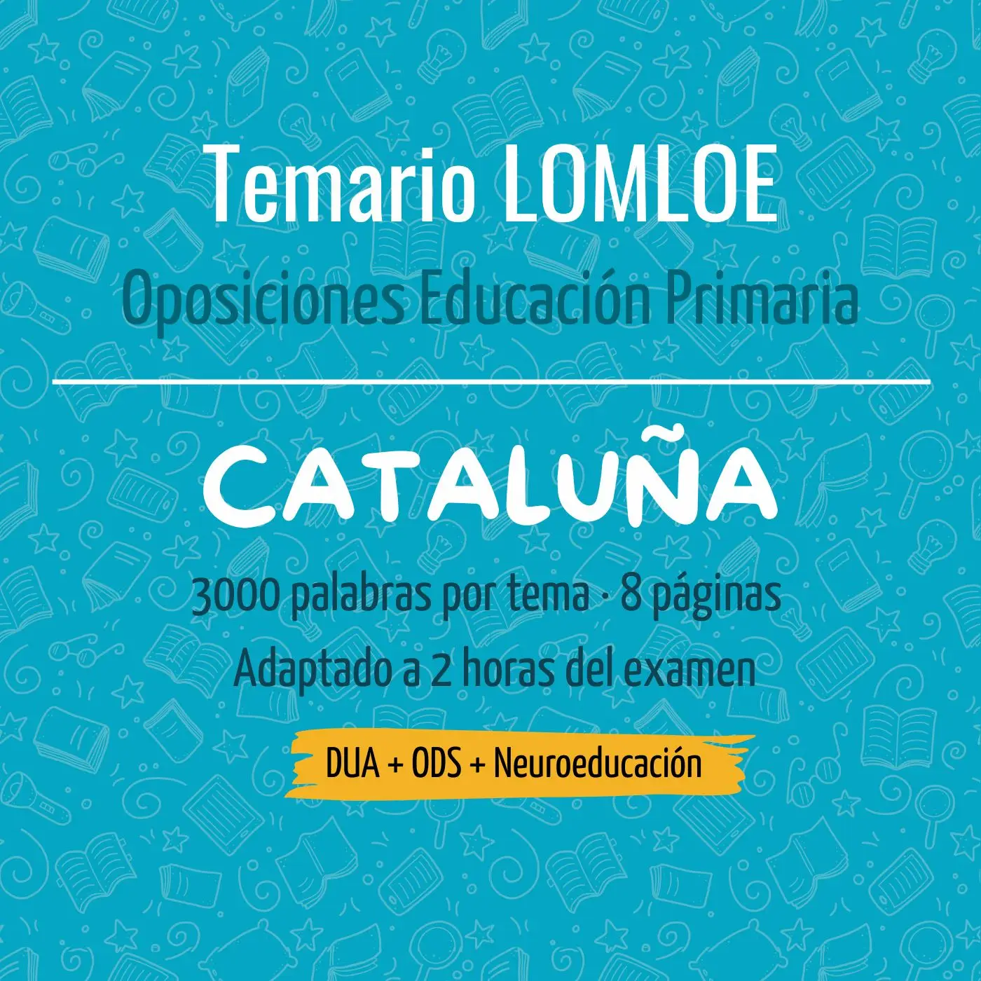TEMARIO OPOSICIONES PRIMARIA CATALUÑA