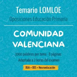 TEMARIO OPOSICIONES PRIMARIA COMUNIDAD VALENCIANA