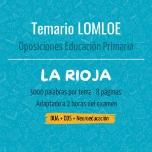 TEMARIO OPOSICIONES PRIMARIA LA RIOJA