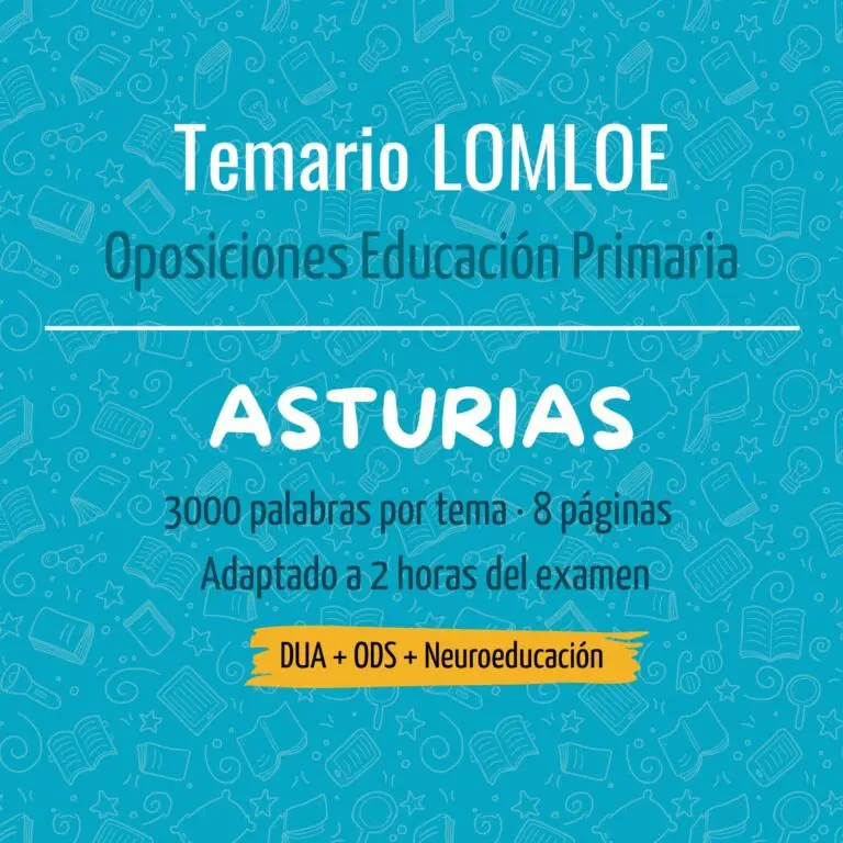 temario oposiciones primaria asturias