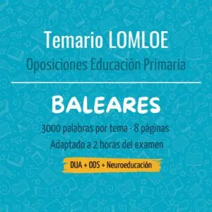 temario oposiciones primaria baleares