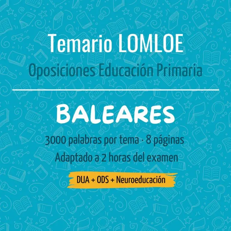 temario oposiciones primaria baleares